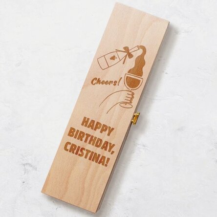 Personalisierte Weinkiste – Happy Birthday