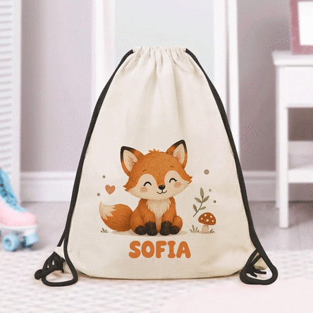 Personalisierter Rucksack mit Tiermotiv und Namen für den Kindergarten
