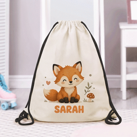 Personalisierter Rucksack mit Tiermotiv und Namen für den Kindergarten