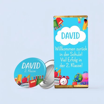 Personalisiertes Geschenkset für Kinder – Willkommen zurück in der Schule