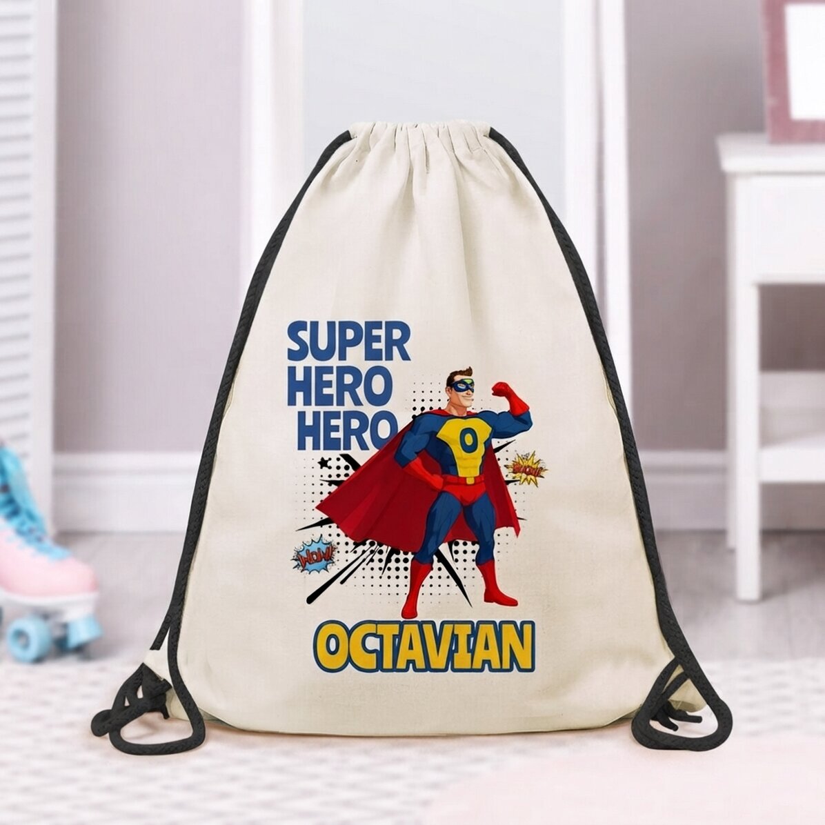 Personalisierter Rucksack mit Aufdruck – Superheld