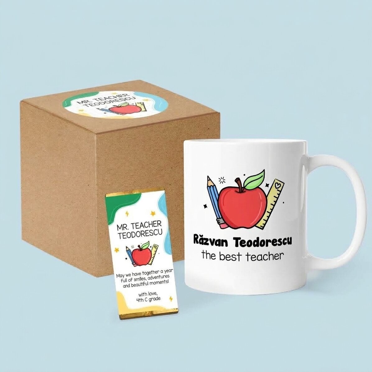 Personalisiertes Geschenkset zum Schuljahresbeginn – Lehrer/Lehrerinnen