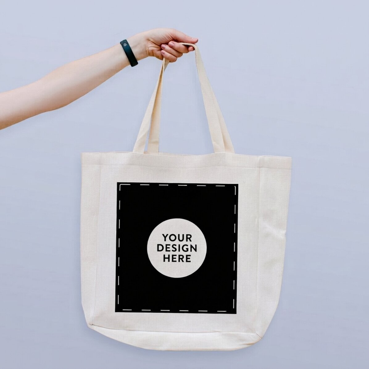 Personalisierte Strandtasche mit deinem Motiv – Porträt