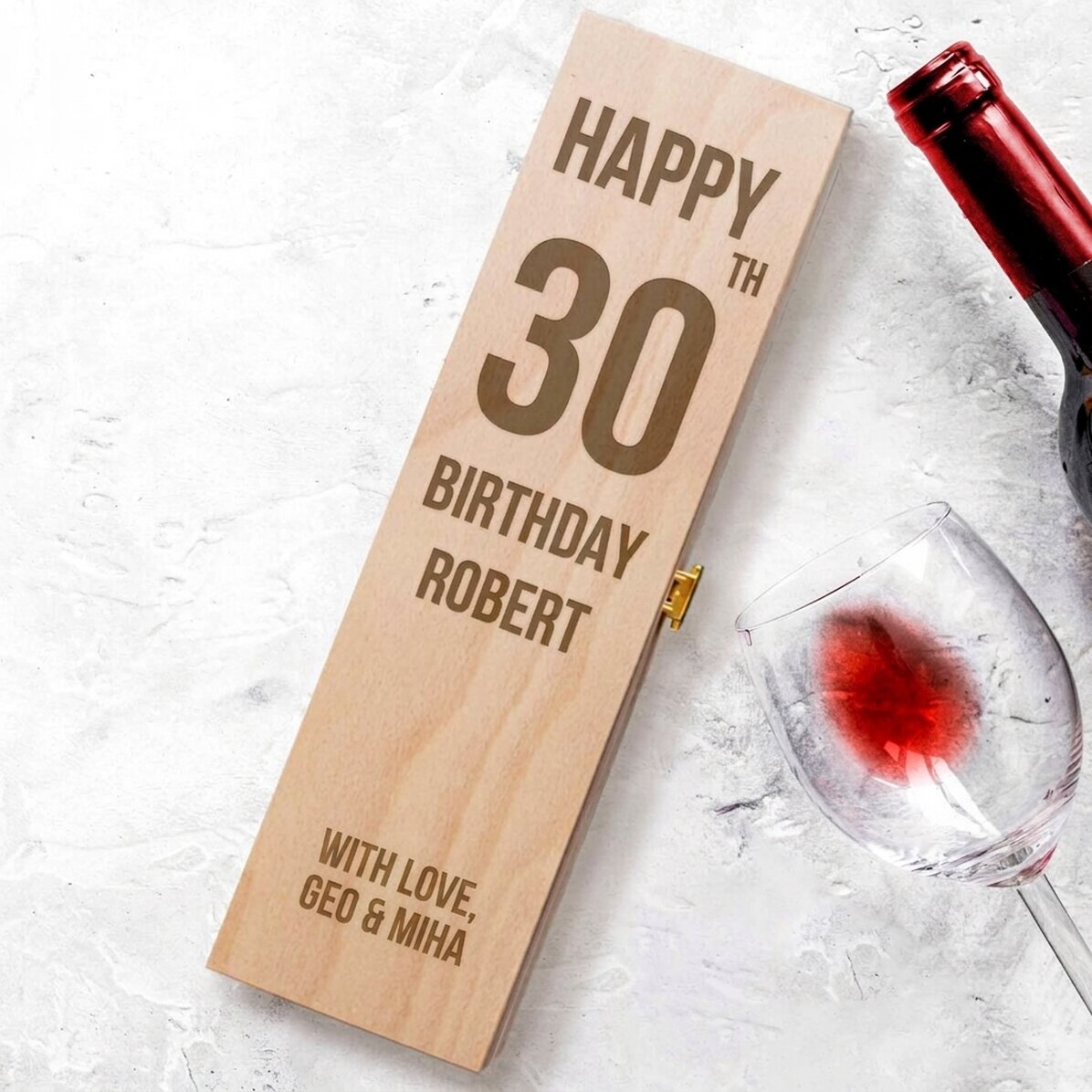 Personalisierte Weinkiste – HAPPY BIRTHDAY