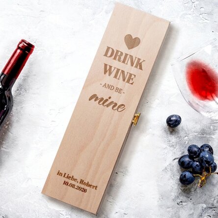 Personalisierte Weinkiste – Drink wine