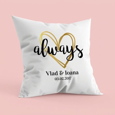 Personalisiertes Kissen für Paare – always