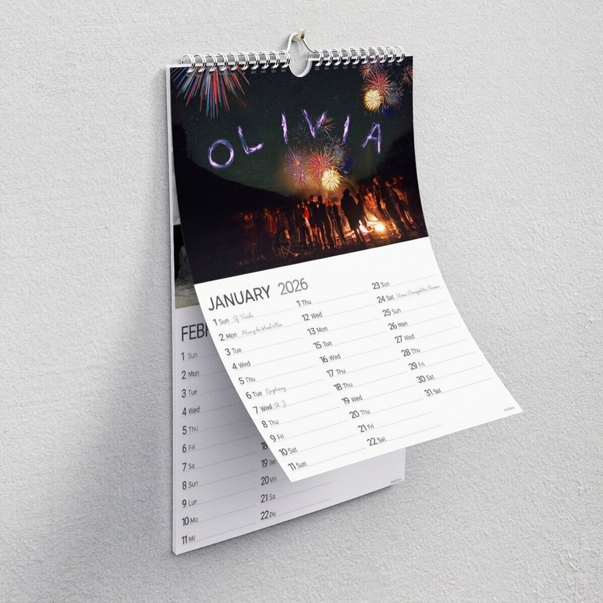 Individuell gestalteter Kalender – erste Ausgabe