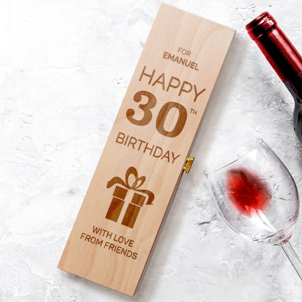 Personalisierte Weinkiste – Geburtstagsgeschenk
