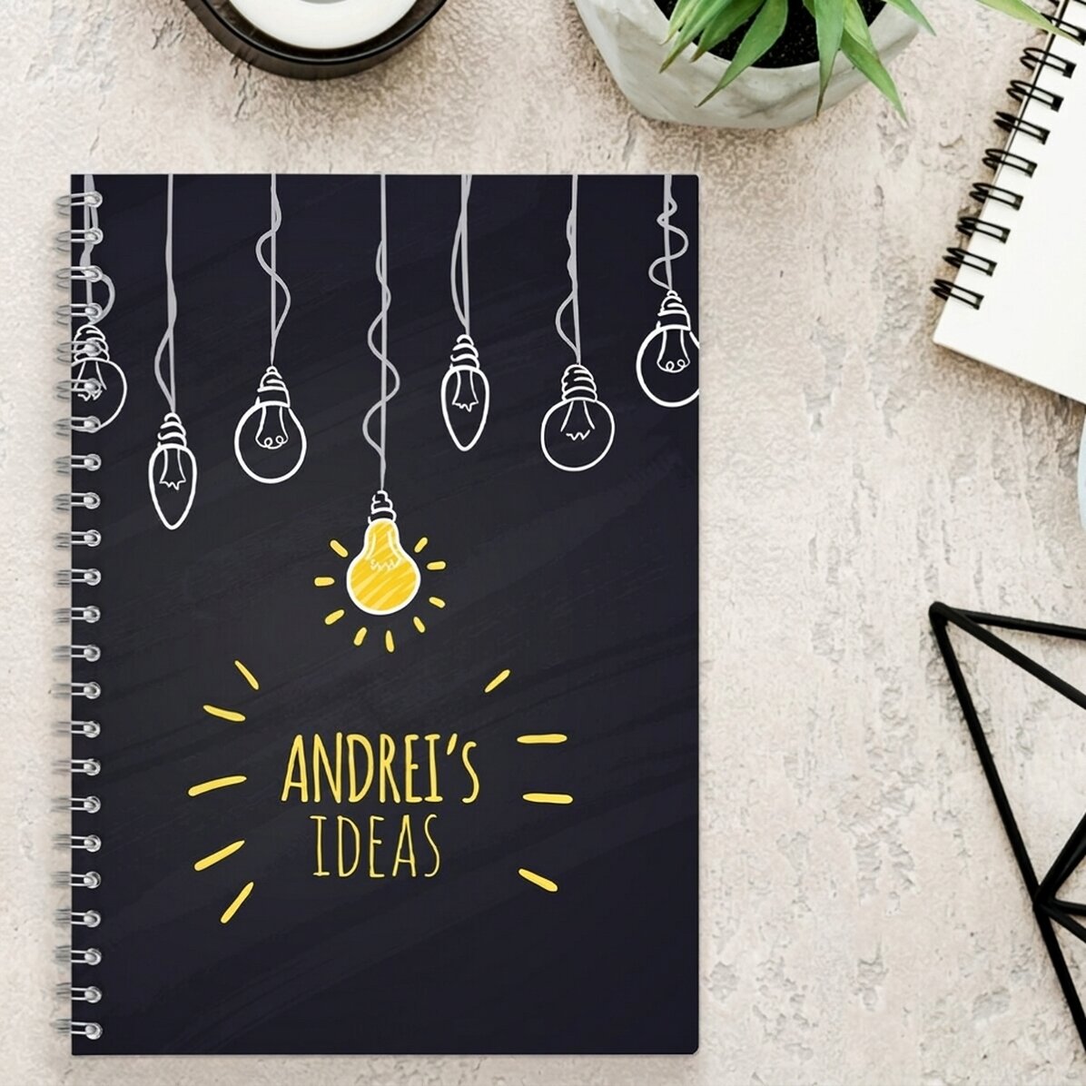 Personalisiertes Notizbuch – Bright Ideas