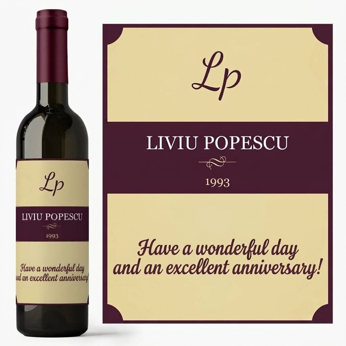 Personalisierter Wein – Vintage Birthday