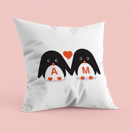 Personalisiertes Kissen – Pinguine