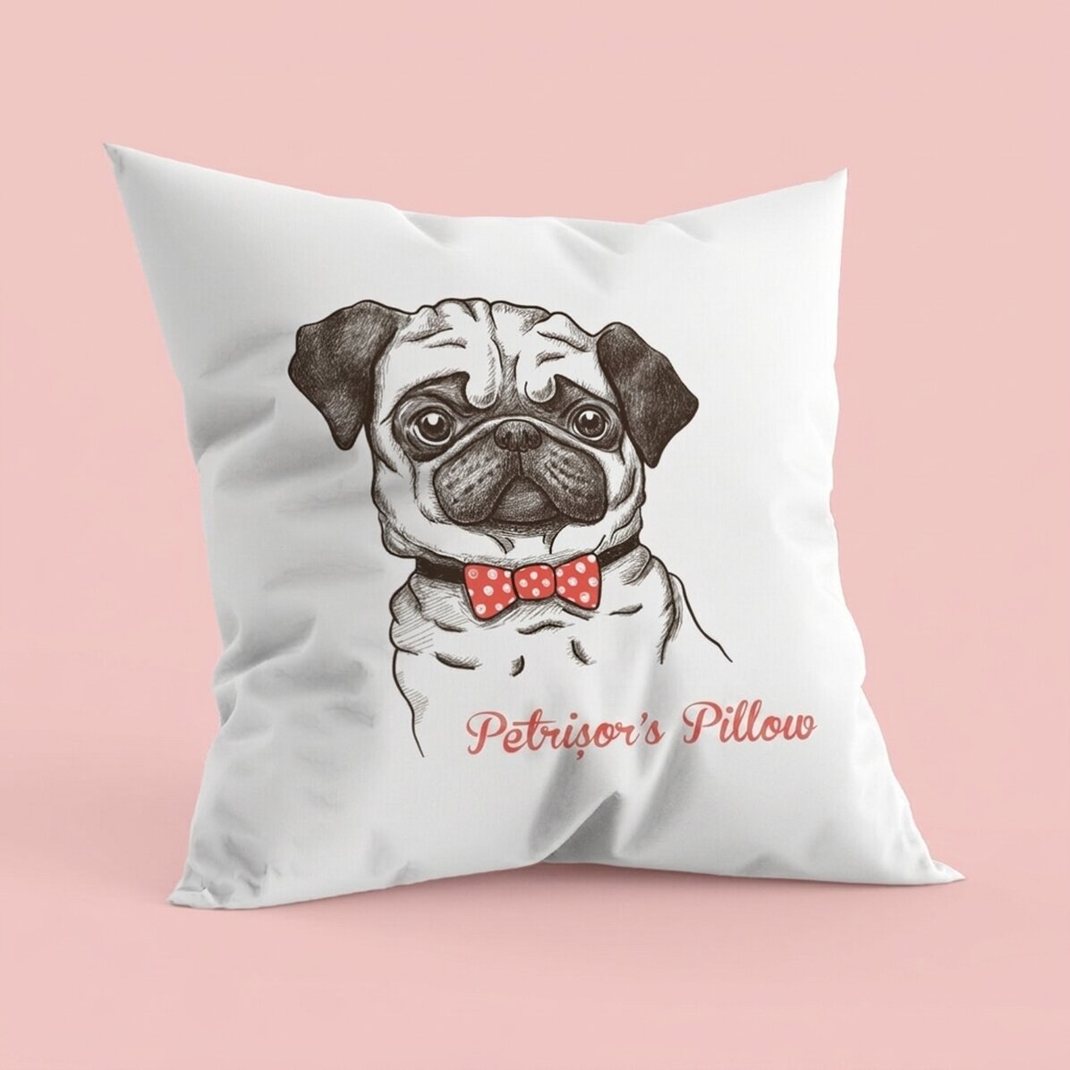 Personalisiertes Kissen – Mops