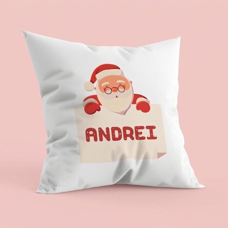 Personalisiertes Kissen – Name für den Weihnachtsmann