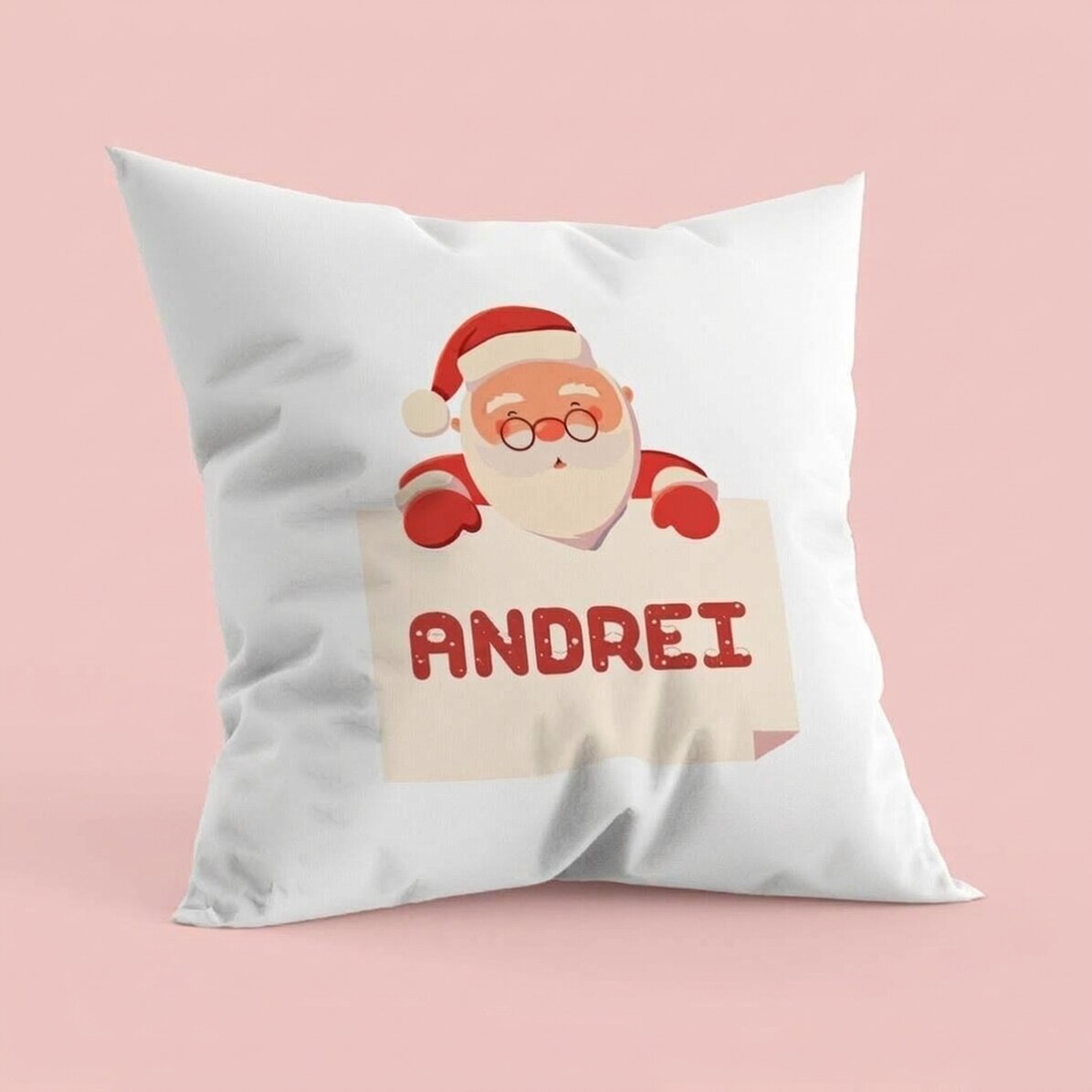 Personalisiertes Kissen – Name für den Weihnachtsmann