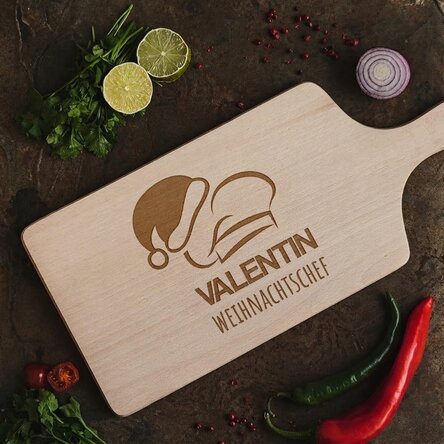 Individuell gestaltetes Schneidebrett – Christmas Chef