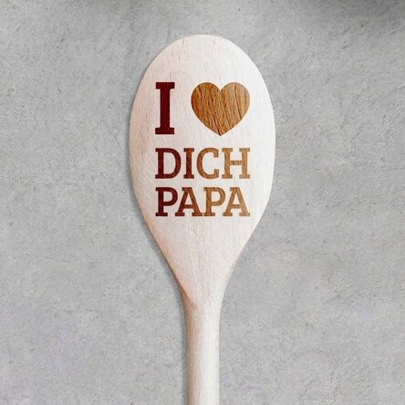 Personalisierter Holzlöffel – I love you