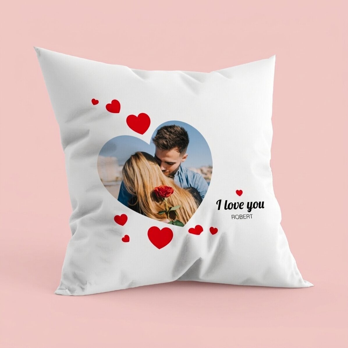 Personalisiertes Kissen mit einem Foto – P.S. I love you