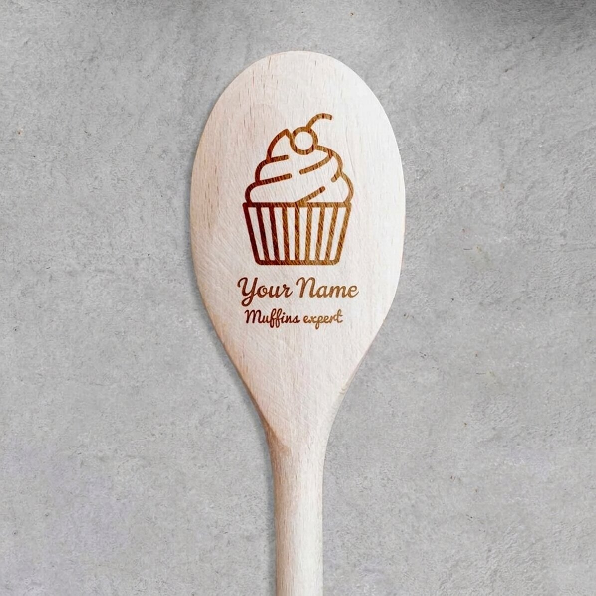 Personalisierter Holzlöffel – Muffins Expert