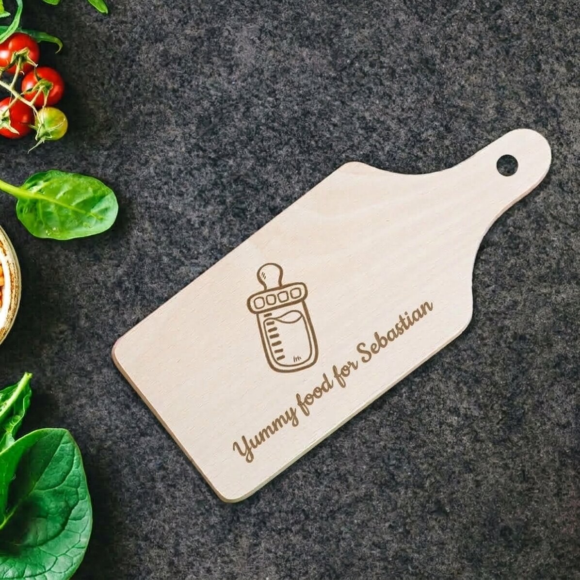 Individuell gestalteter Mini-Zerkleinerer – Babyflasche
