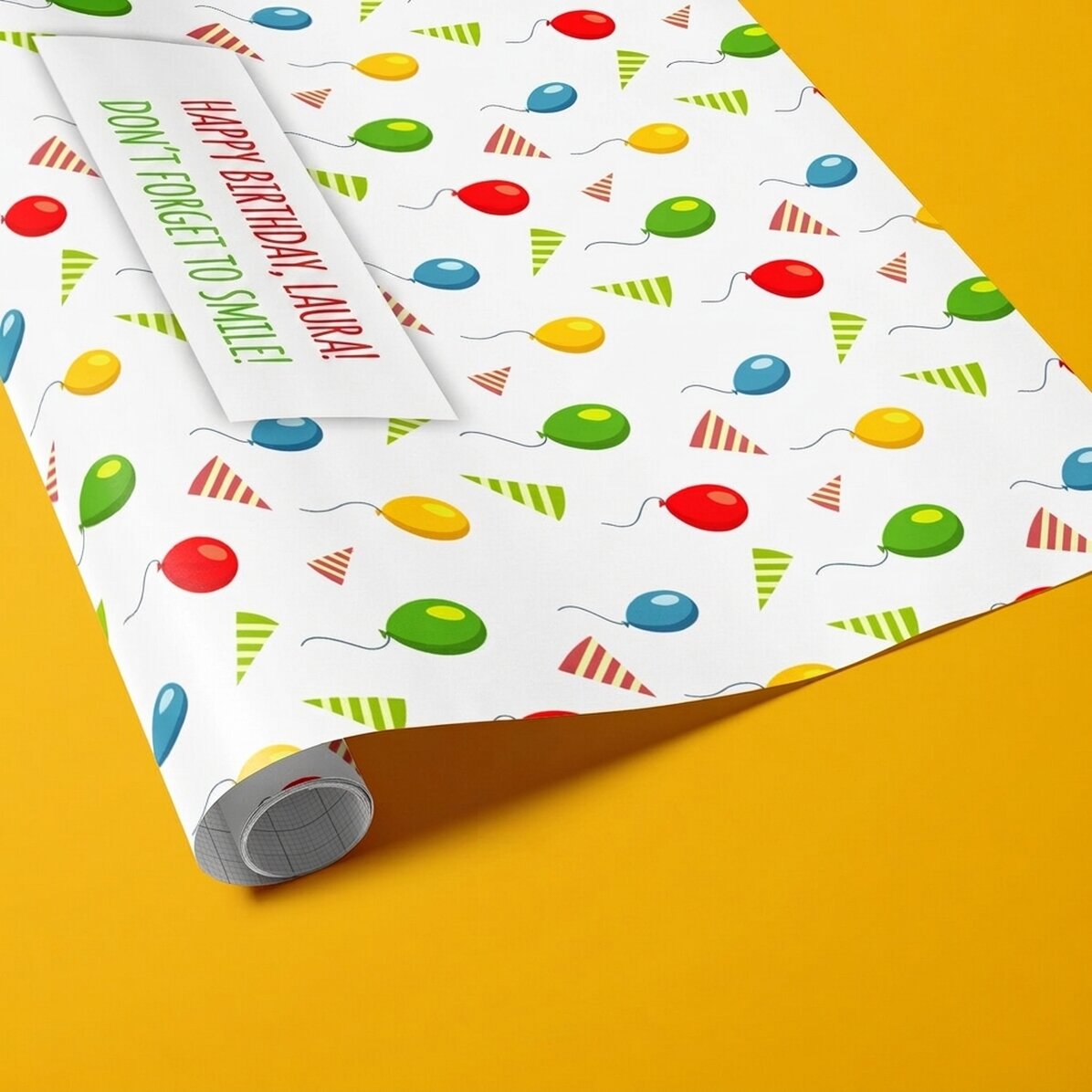 Individuell gestaltetes Geschenkpapier – Jubiläumsdesign