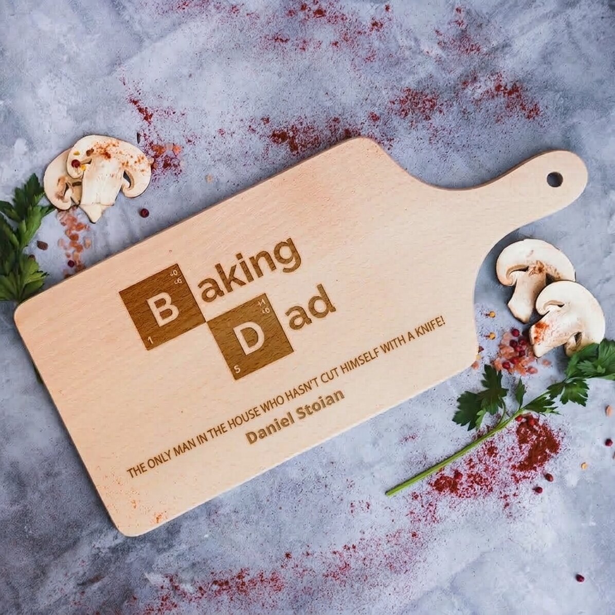 Customised chopping board - Baking Person
