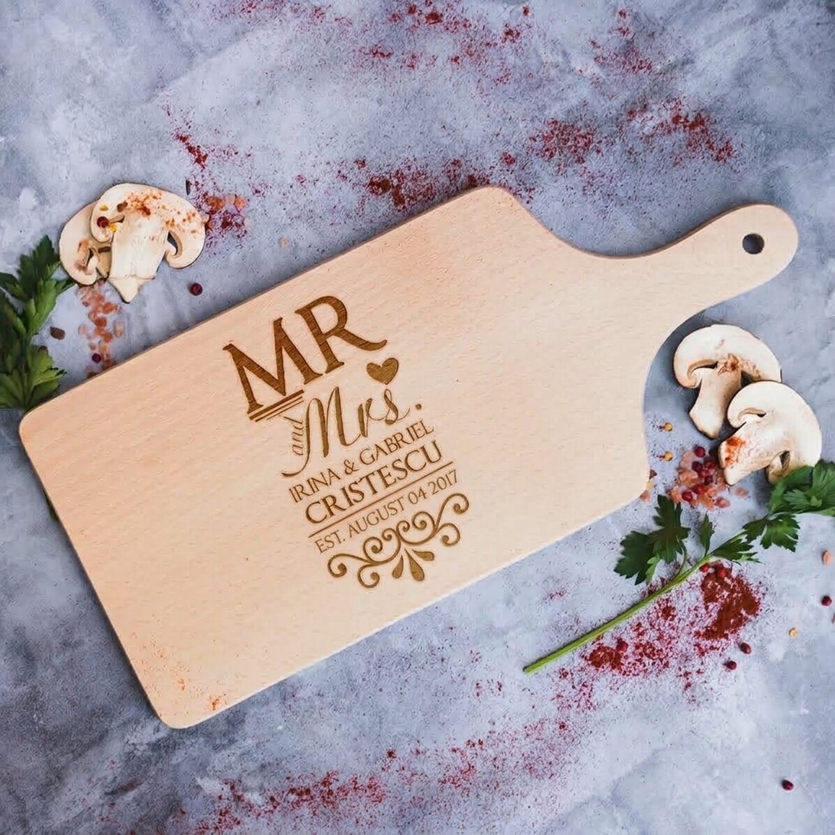 Individuell gestalteter Zerkleinerer – Mr & Mrs