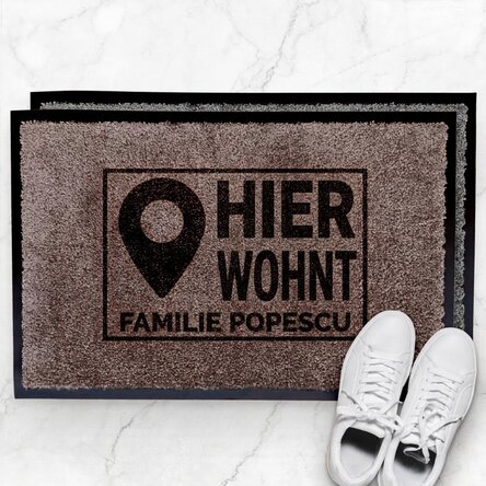 Individuell gestaltete Eingangsmatte für den Innenbereich – Hier steht...