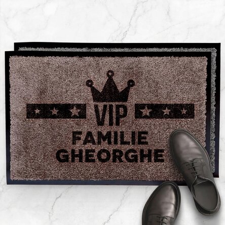 Individuell gestaltete Eingangsmatte für den Innenbereich – Die VIP-Familie