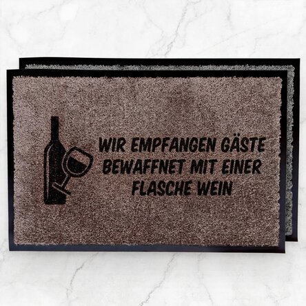 Individuell gestaltete Eingangsmatte für den Innenbereich – Weinrot