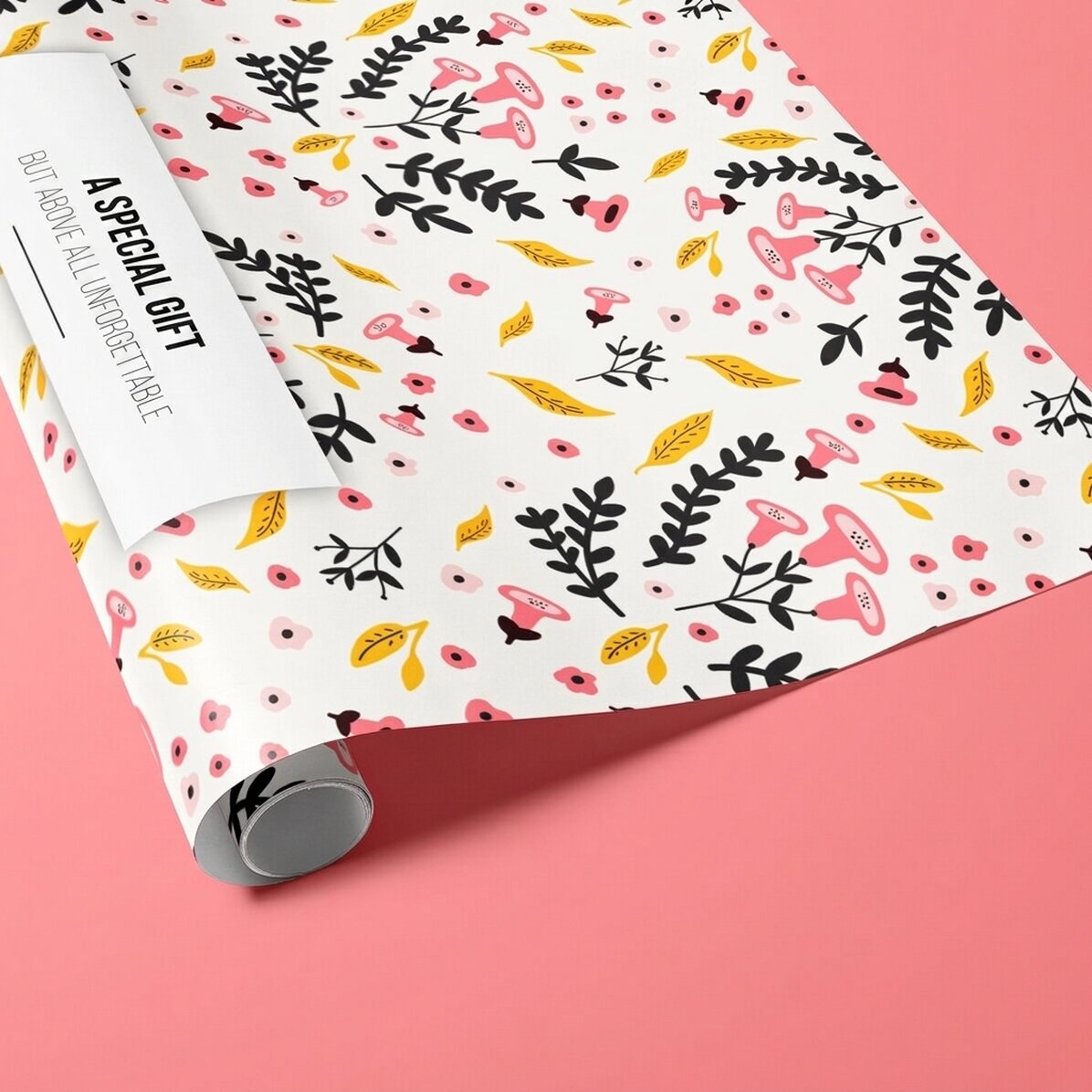 Individuell gestaltetes Geschenkpapier mit Text – Herbstliches Motiv