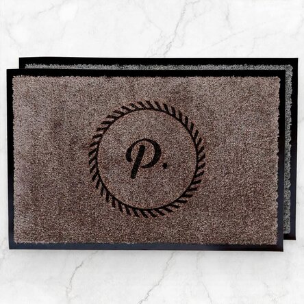 Customised indoor entrance mat - Initial circle