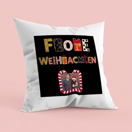Personalisiertes Kissen mit Foto – Merry Christmas