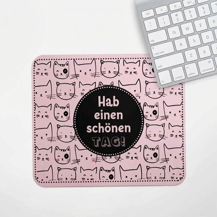 Individuell gestaltetes Mauspad mit Text – Katzen