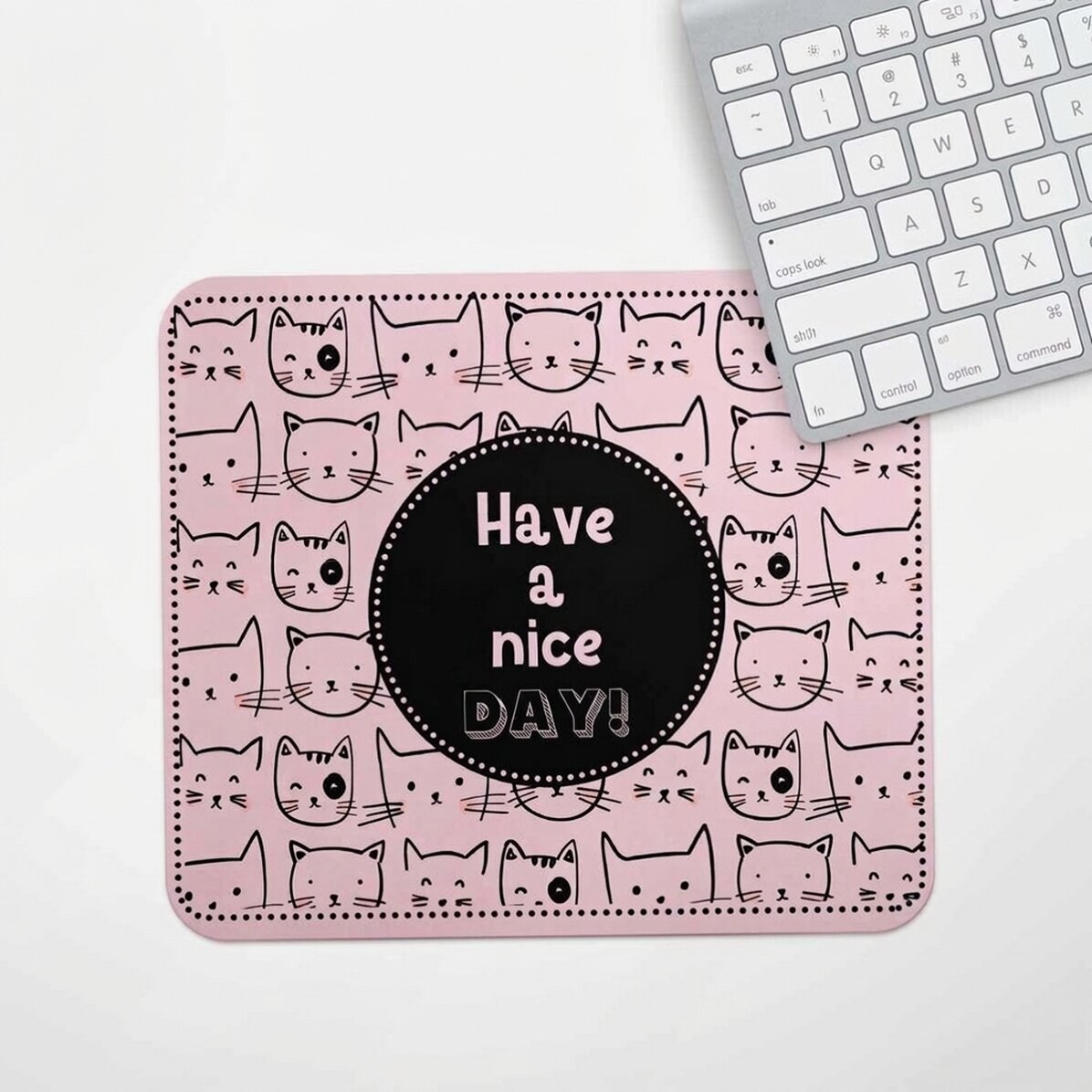 Individuell gestaltetes Mauspad mit Text – Katzen