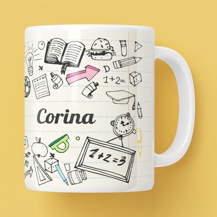 Personalisierte Tasse mit Text – Lehrer