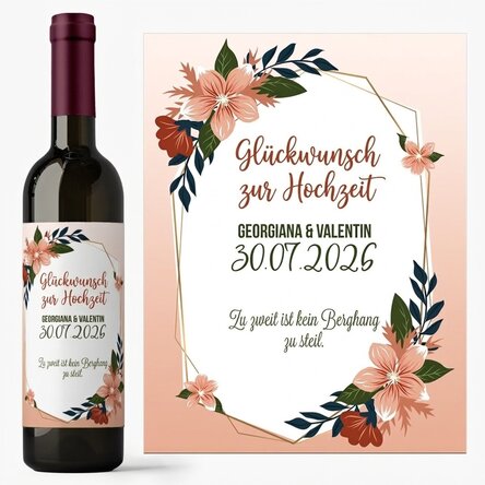 Wein mit individueller Beschriftung – Hochzeit