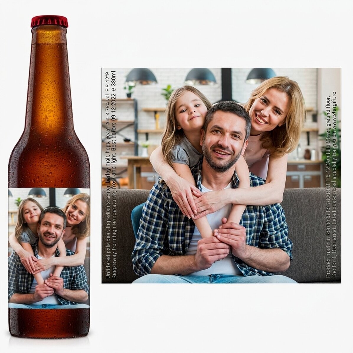Individuell gestaltetes Bier mit Foto