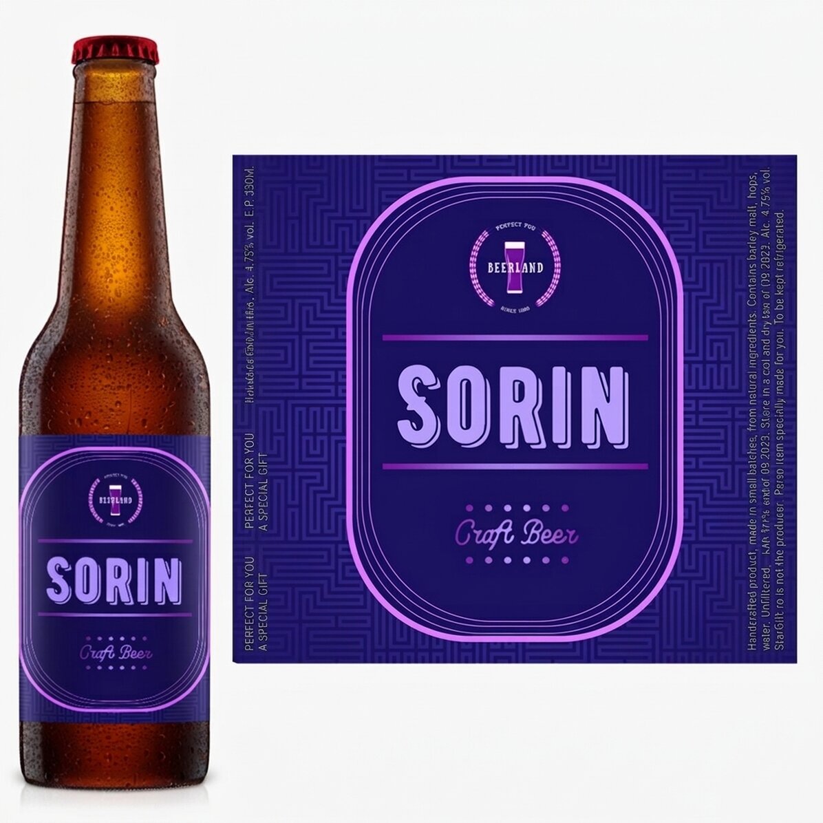 Bier mit persönlichem Namensaufdruck