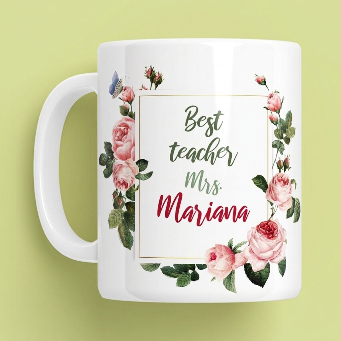 Personalisierte Tasse mit Aufdruck – „Best teacher“