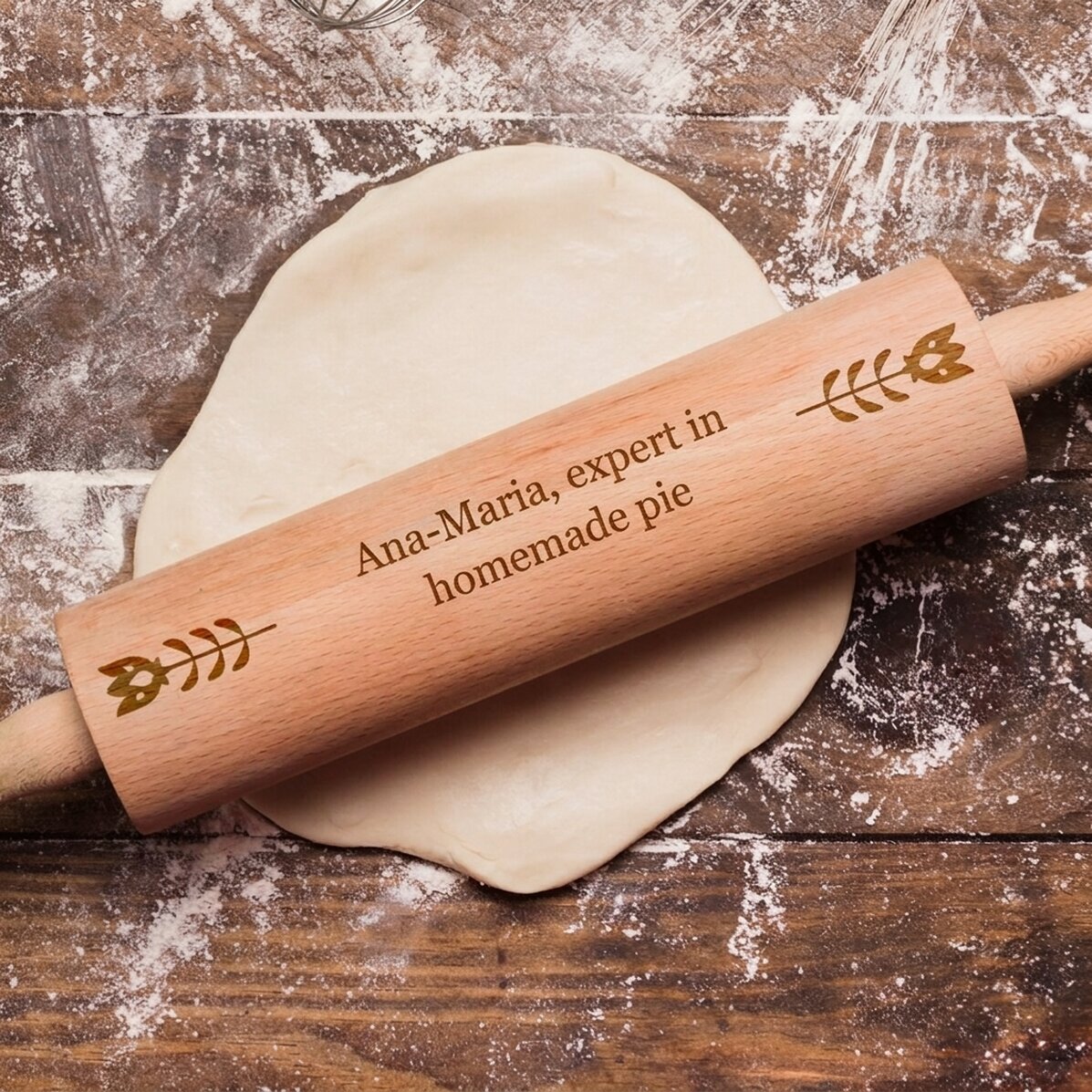 Individuell gestalteter Holzroller – Die Kuchen-Expertin
