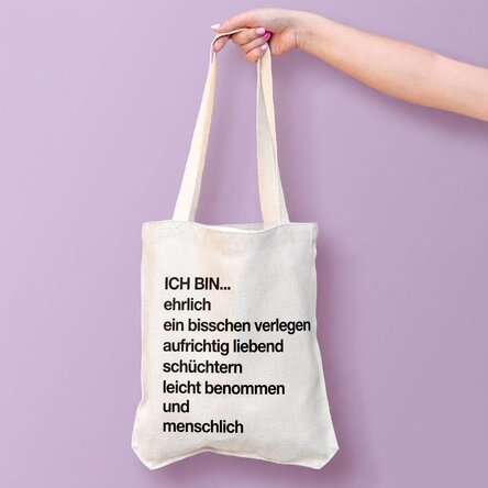Personalisierte Tragetasche mit Aufdruck – Liste