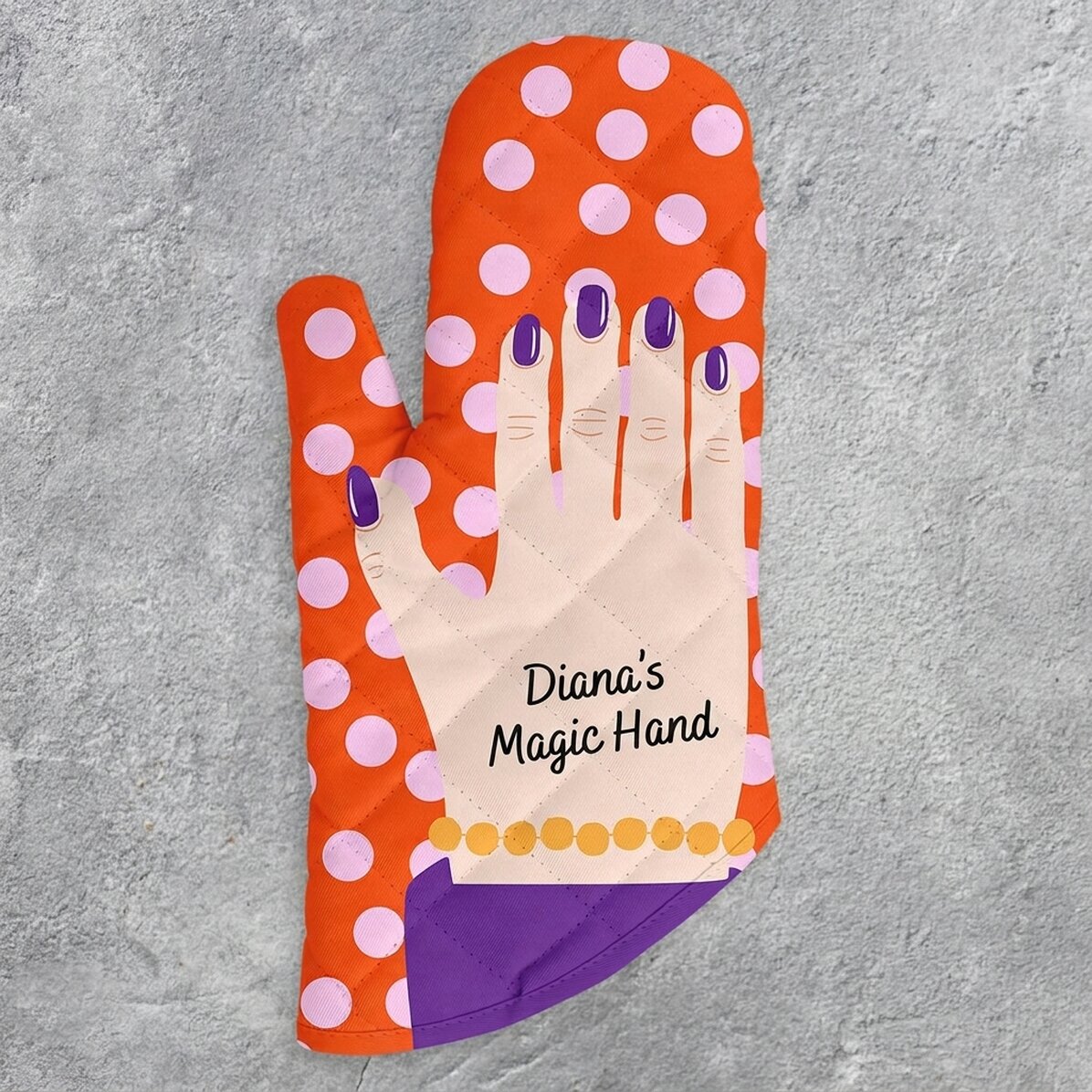 Personalisierter Küchenhandschuh mit Text – Modell „Hand“