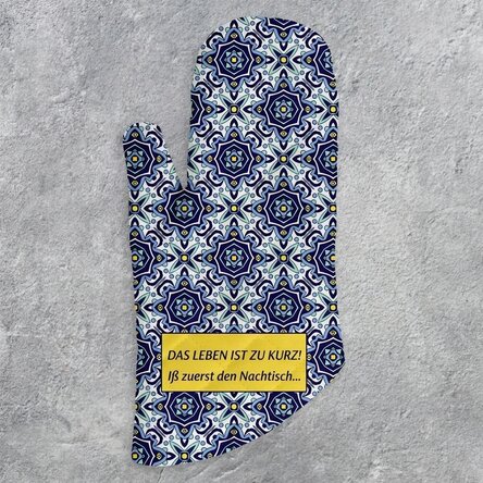 Personalisierter Küchenhandschuh mit Aufdruck – „Dessert first“...