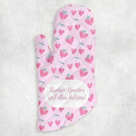 Personalisierter Küchenhandschuh mit Schriftzug – Sweet