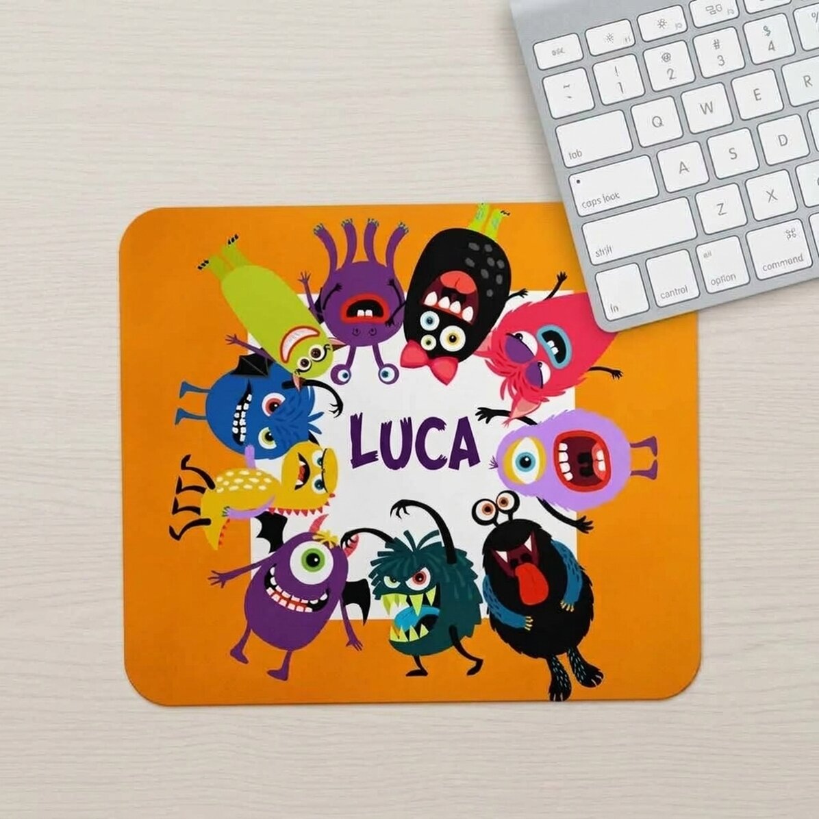 Individuell gestaltetes Mauspad mit Text – Halloween-Motiv