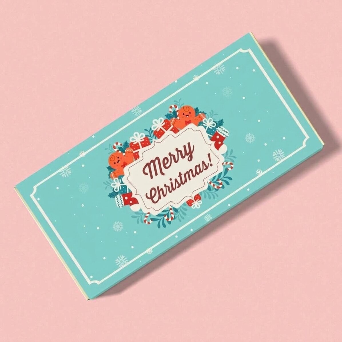 Personalisierte Schokolade mit Text zu Weihnachten – Gingerbread