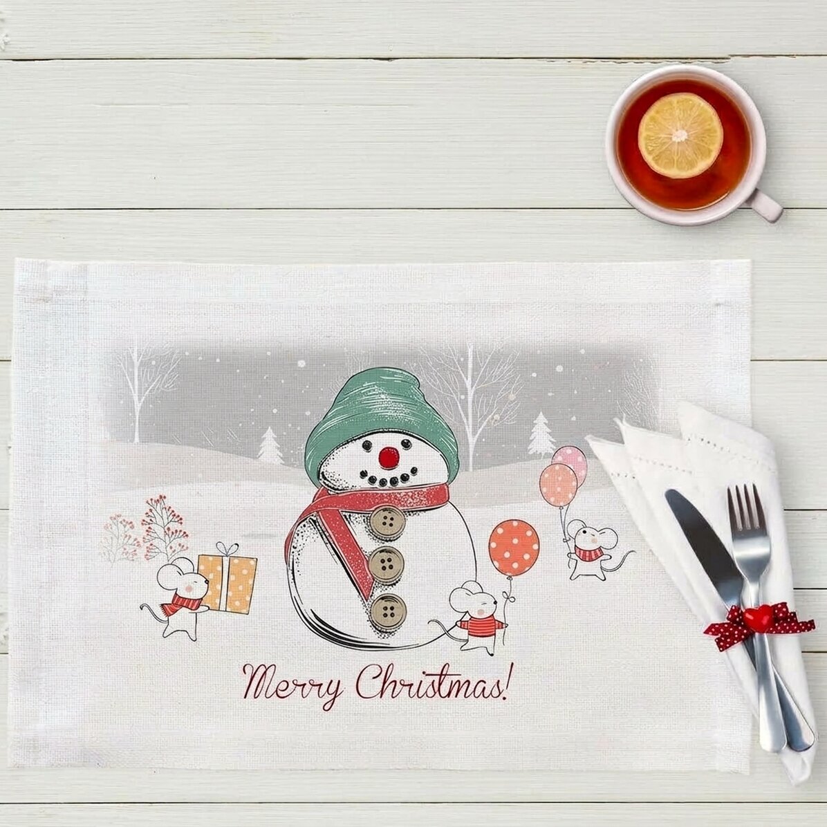 Individuell gestalteter Tellerhalter – Frohe Weihnachten!