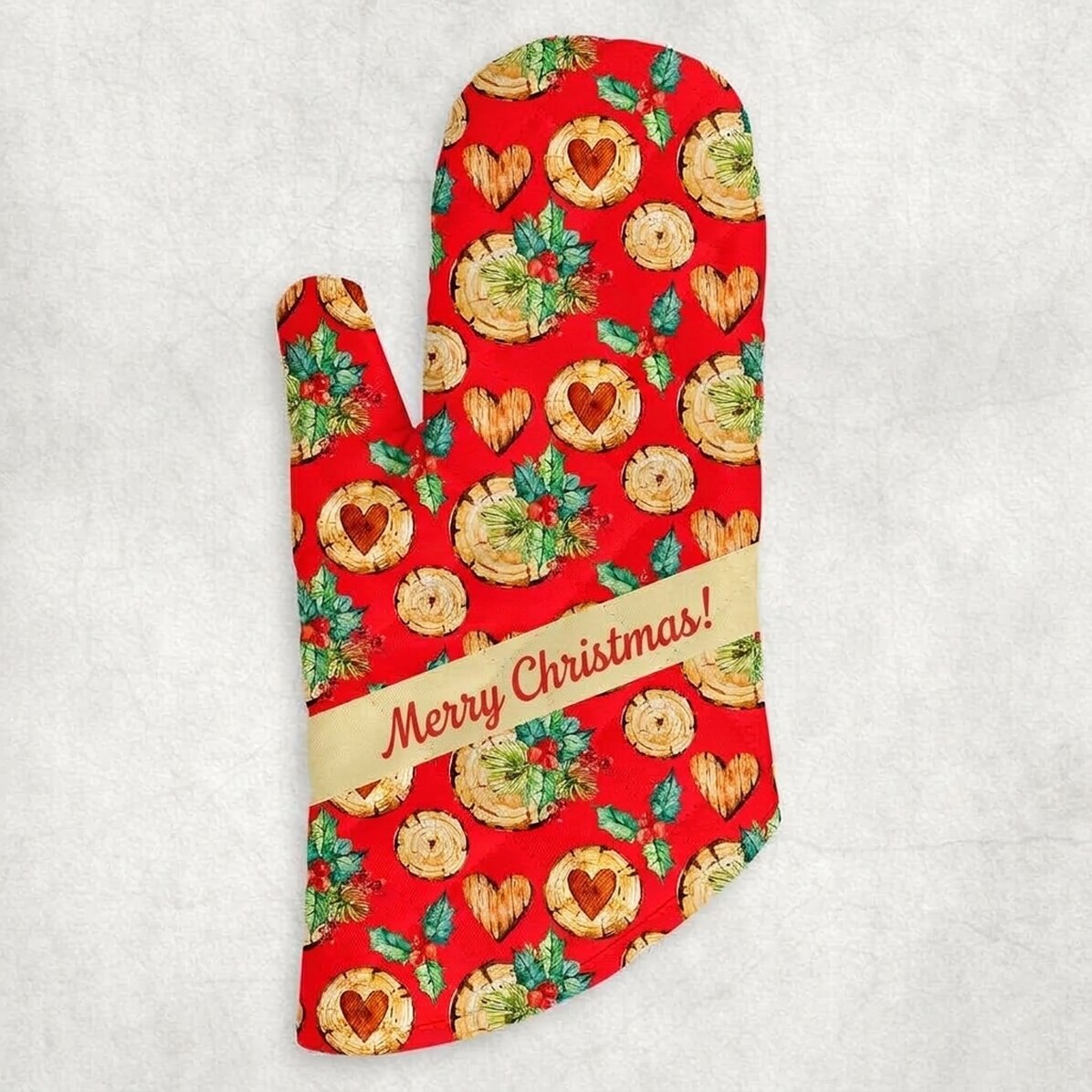 Personalisierter Küchenhandschuh mit Schriftzug – Mistletoe