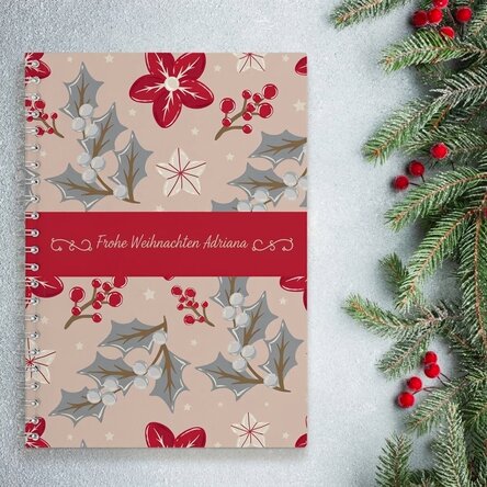 Personalisiertes Notizbuch mit Text – Weihnachten