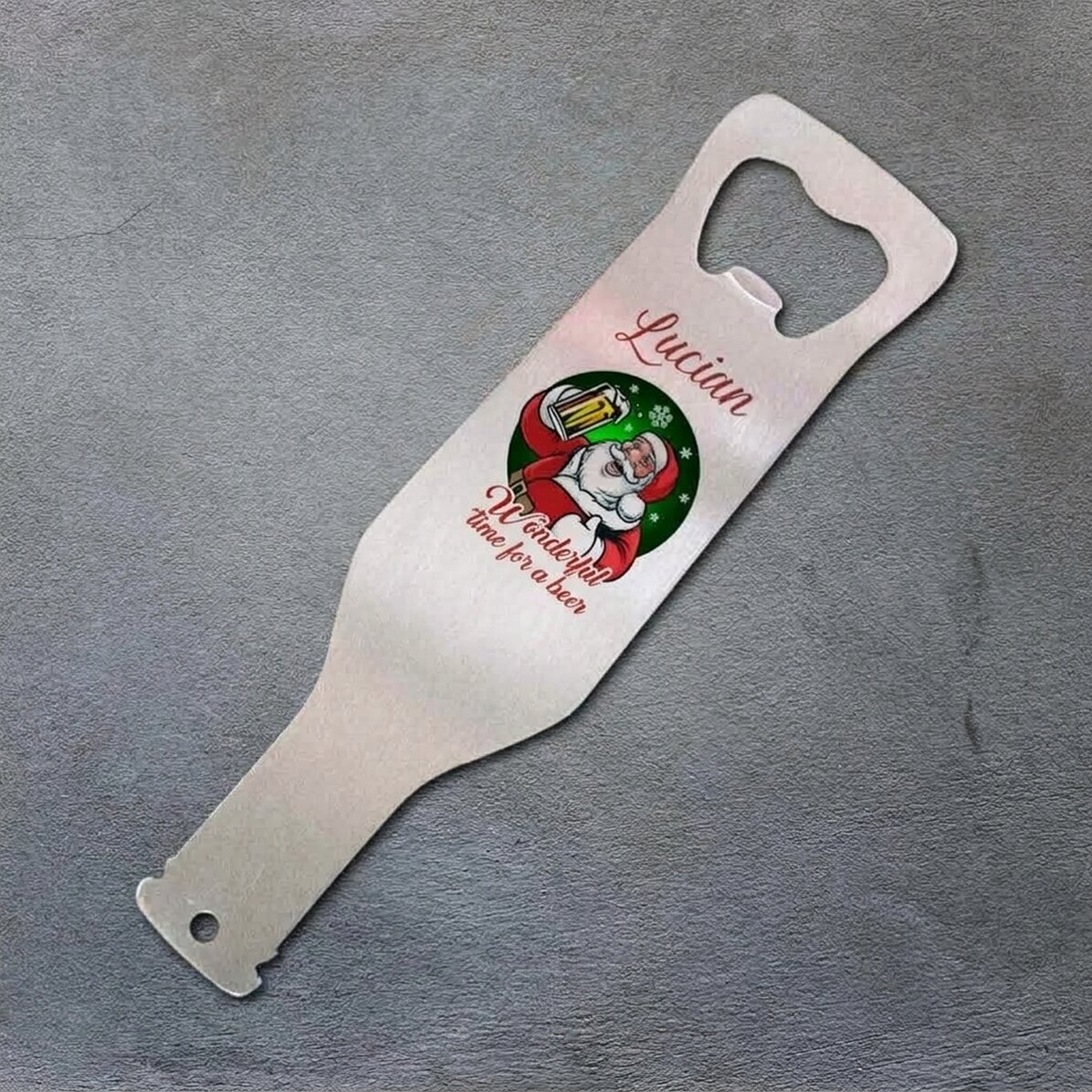 Personalisierter Bieröffner – Weihnachtsmann